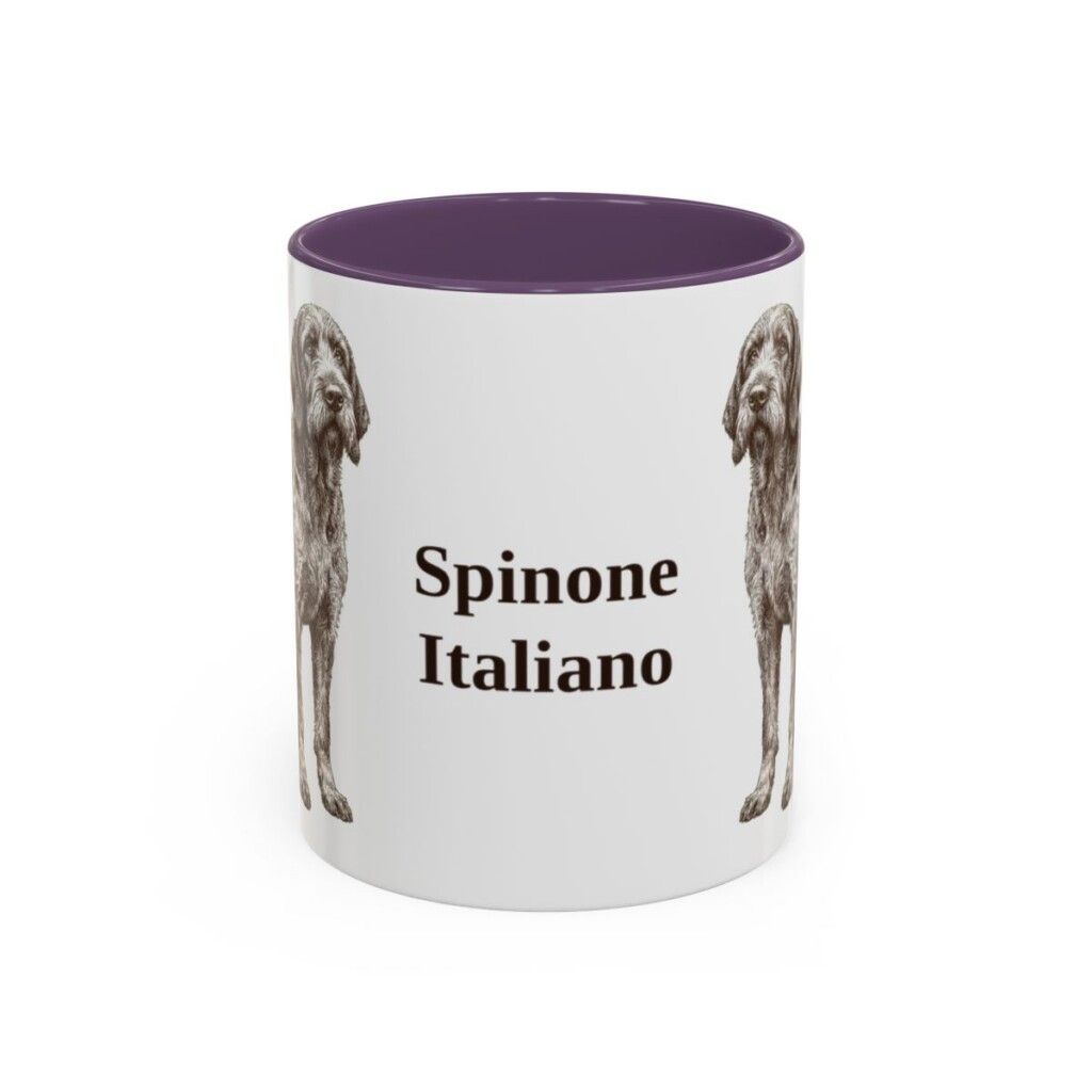 11oz Spinone Italiano Mug, Purple, front view