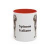 11oz Spinone Italiano Mug, Red, front view