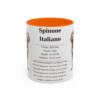 11oz Spinone Italiano Mug, Orange, front view