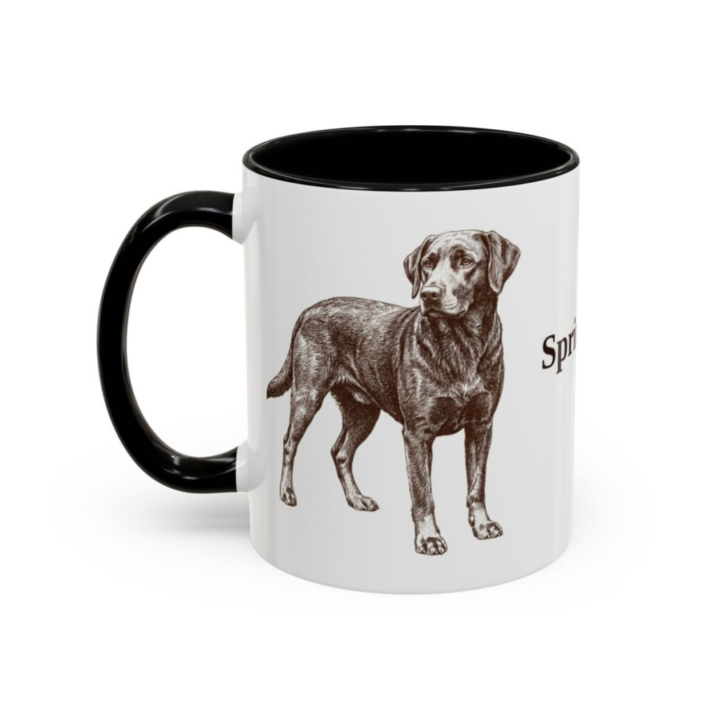 11oz Springador Mug, Black, left side view
