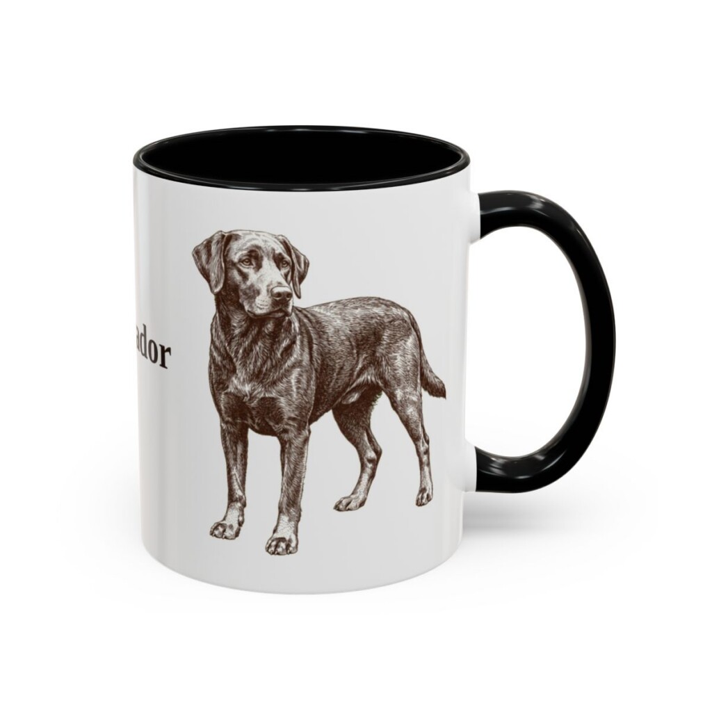 11oz Springador Mug, Black, right side view