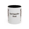 11oz Springador Dog Dad Mug, Black, front view