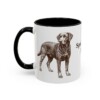 11oz Springador Dog Dad Mug, Black, left side view