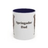 11oz Springador Dog Dad Mug, Navy, front view