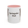 11oz Springador Dog Dad Mug, Pink, front view