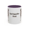 11oz Springador Dog Dad Mug, Purple, front view