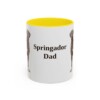 11oz Springador Dog Dad Mug, Yellow, front view