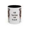 11oz Funny Springador Mug, Black, front view