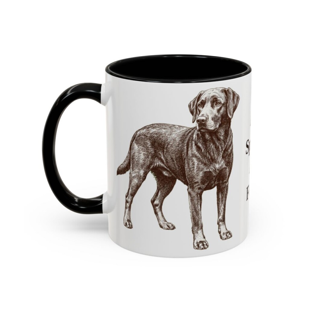 11oz Funny Springador Mug, Black, left side view