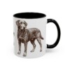 11oz Funny Springador Mug, Black, right side view