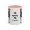 11oz Funny Springador Mug, Pink, front view