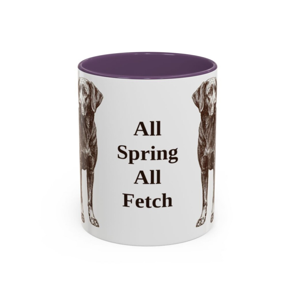 11oz Funny Springador Mug, Purple, front view