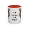 11oz Funny Springador Mug, Red, front view