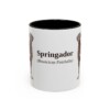 11oz Springador Latin Mug, Black, front view