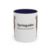 11oz Springador Latin Mug, Navy, front view