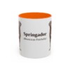 11oz Springador Latin Mug, Orange, front view