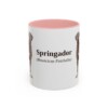 11oz Springador Latin Mug, Pink, front view