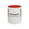 11oz Springador Latin Mug, Red, front view