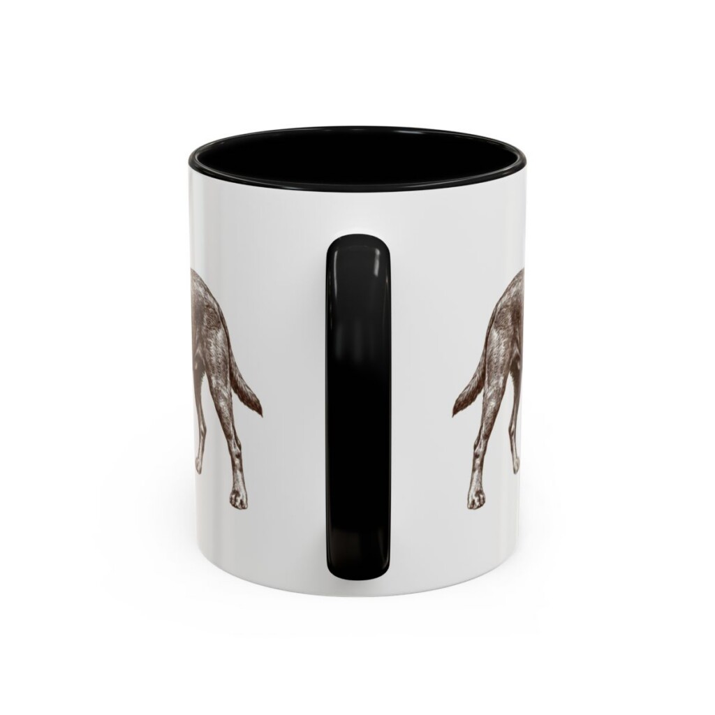 11oz Springador Dog Mom Mug, Black, back view