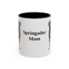 11oz Springador Dog Mom Mug, Black, front view