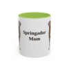 11oz Springador Dog Mom Mug, Light Green, front view