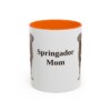 11oz Springador Dog Mom Mug, Orange, front view