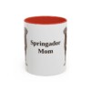 11oz Springador Dog Mom Mug, Red, front view