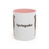 11oz Springador Mug, Pink, front view