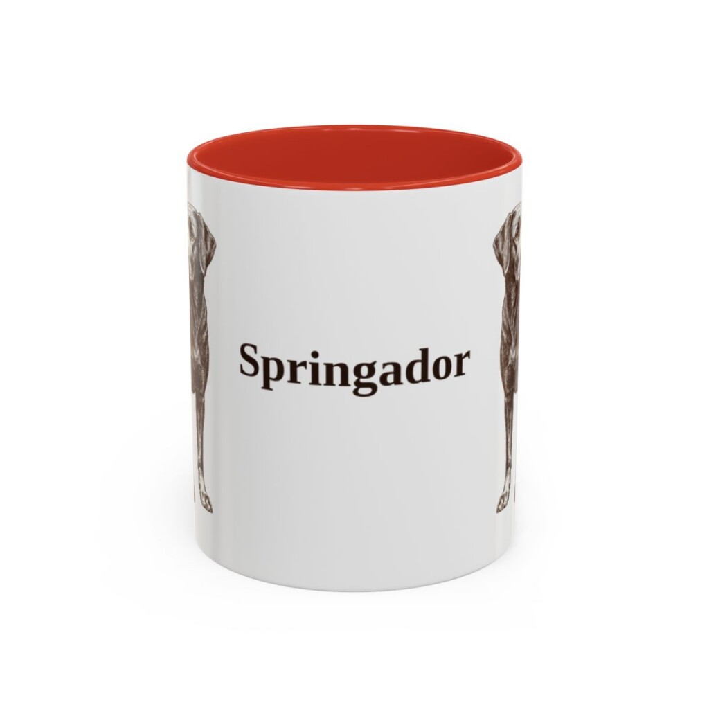 11oz Springador Mug, Red, front view