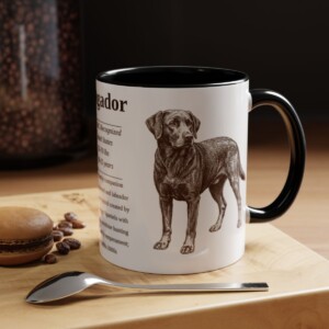 11oz Springador Mug, Black, lifestyle photo