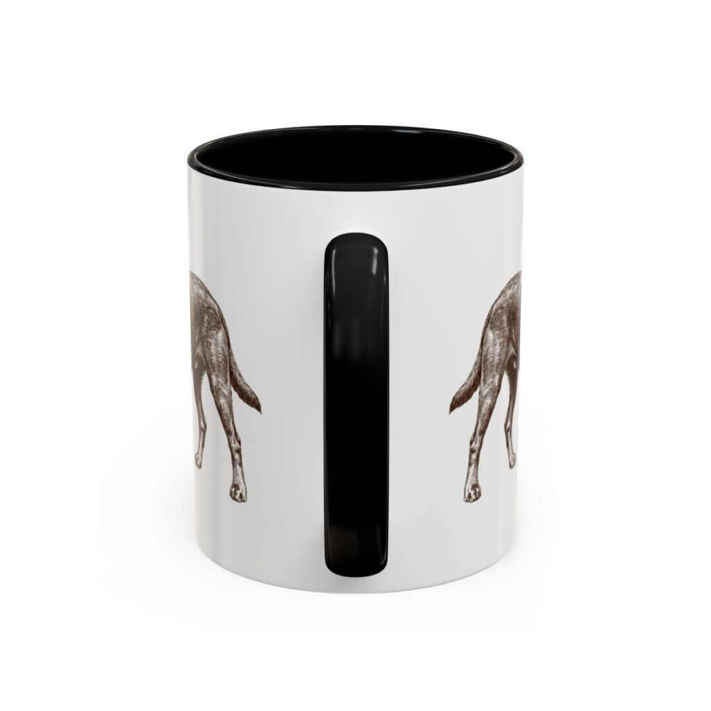 11oz Springador Mug, Black, back view