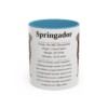 11oz Springador Mug, Light Blue, front view