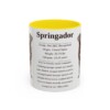 11oz Springador Mug, Yellow, front view