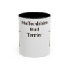11oz Staffordshire Bull Terrier Mug, Black, front view