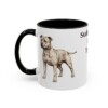 11oz Staffordshire Bull Terrier Mug, Black, left side view