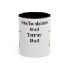 11oz Staffordshire Bull Terrier Dog Dad Mug, Black, front view