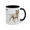 11oz Staffordshire Bull Terrier Dog Dad Mug, Black, right side view