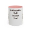 11oz Staffordshire Bull Terrier Dog Dad Mug, Pink, front view