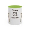11oz Funny Staffordshire Bull Terrier Mug, Light Green, front view