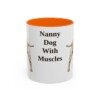 11oz Funny Staffordshire Bull Terrier Mug, Orange, front view