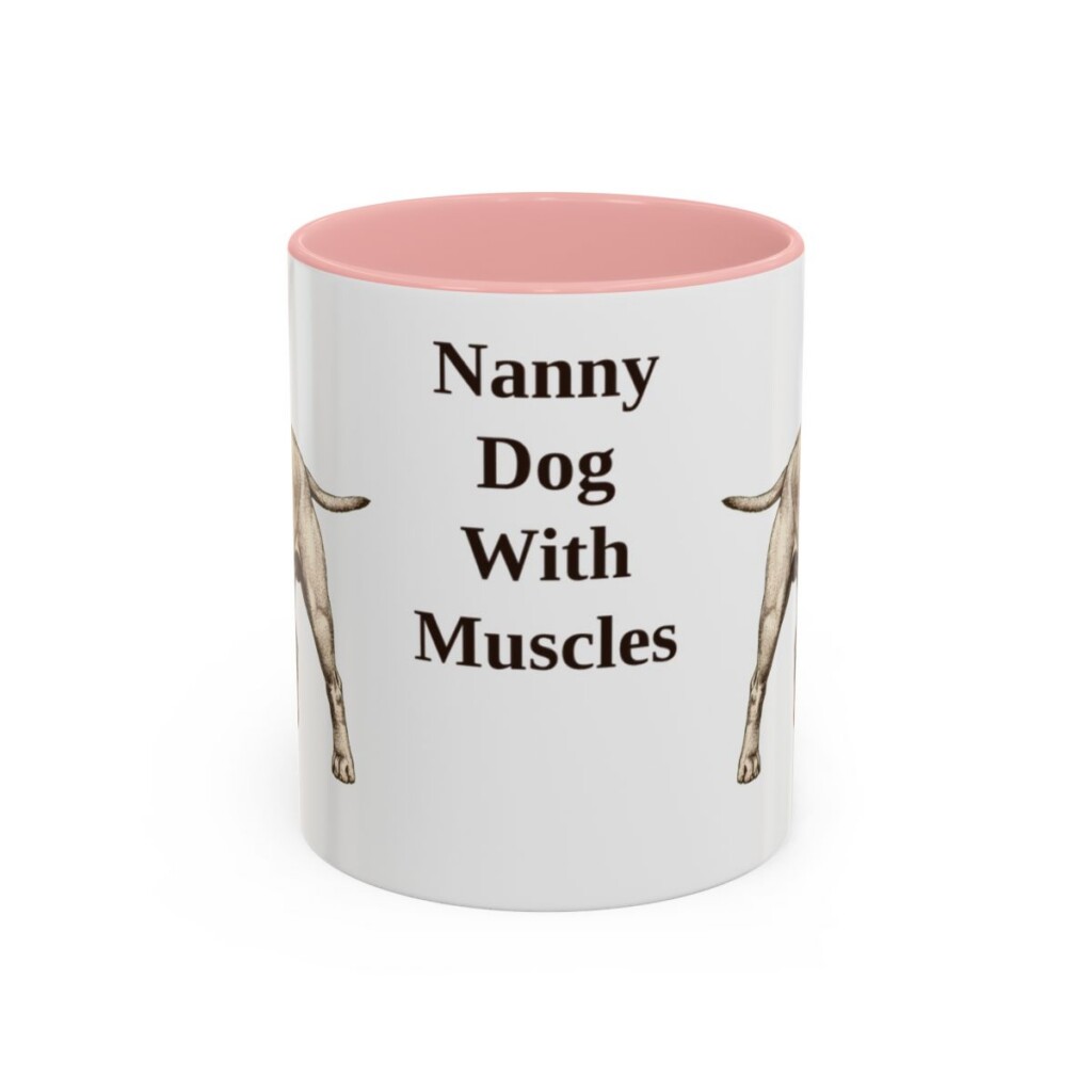 11oz Funny Staffordshire Bull Terrier Mug, Pink, front view
