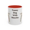 11oz Funny Staffordshire Bull Terrier Mug, Red, front view