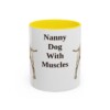 11oz Funny Staffordshire Bull Terrier Mug, Yellow, front view