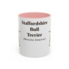 11oz Staffordshire Bull Terrier Latin Mug, Pink, front view
