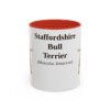 11oz Staffordshire Bull Terrier Latin Mug, Red, front view