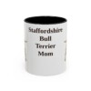 11oz Staffordshire Bull Terrier Dog Mom Mug, Black, front view