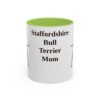11oz Staffordshire Bull Terrier Dog Mom Mug, Light Green, front view