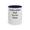 11oz Staffordshire Bull Terrier Dog Mom Mug, Navy, front view