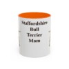 11oz Staffordshire Bull Terrier Dog Mom Mug, Orange, front view