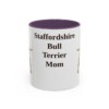 11oz Staffordshire Bull Terrier Dog Mom Mug, Purple, front view